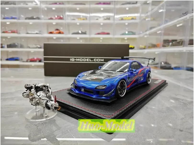 IG 1:18 For Mazda RX7 GT3 FD3S FEED Afflux Resin Model Car Diecast Toys Boys Birthday Gifts Hobby Display Collection Ornaments