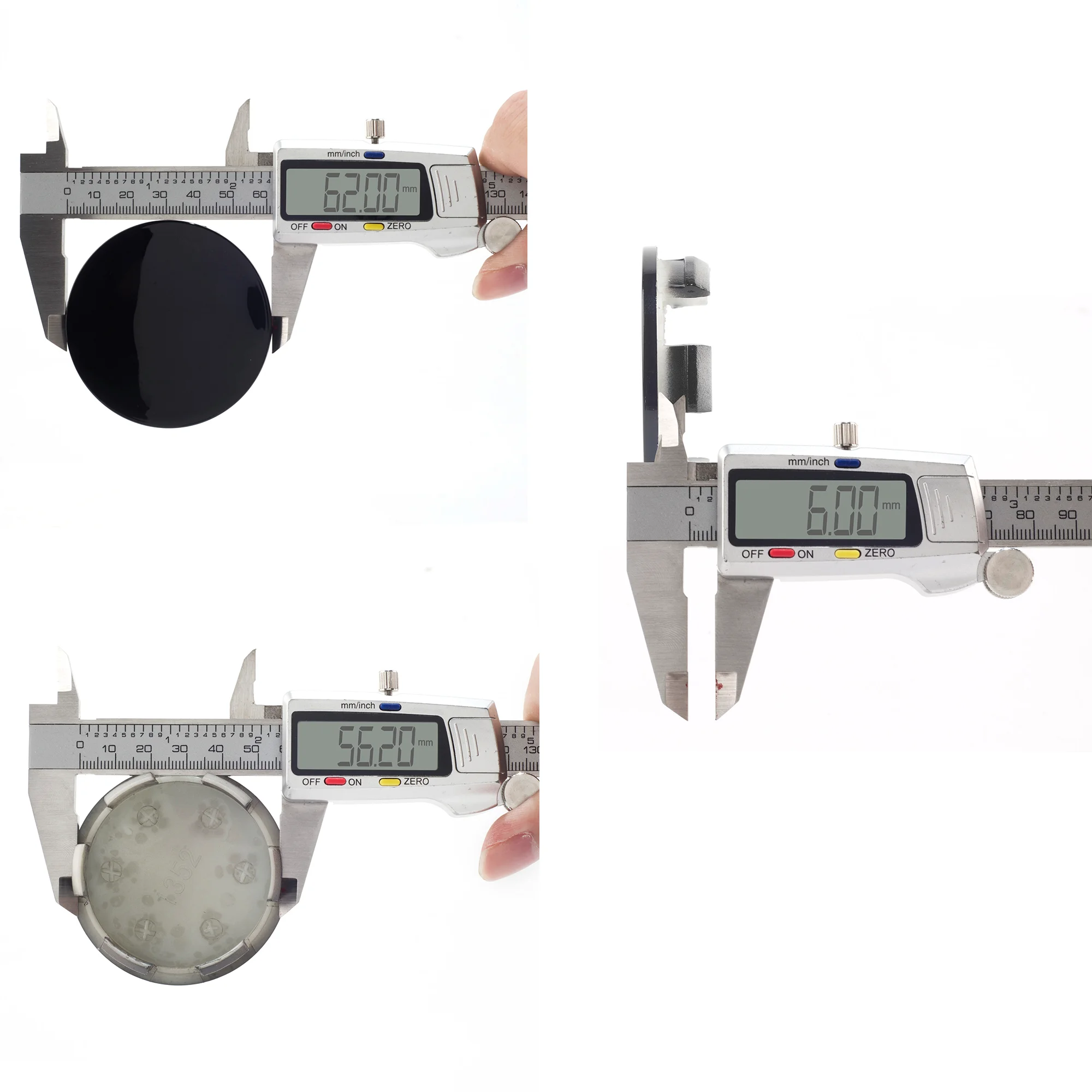 RhinoTuning 2/4 قطعة OD 62 مللي متر/2.44 "ID 56.2 مللي متر/2.21" غطاء مركز عجلة السيارة لعام 2023 - 2025 أكورد سبورت هجين بجولة # 44732-TVA-A21