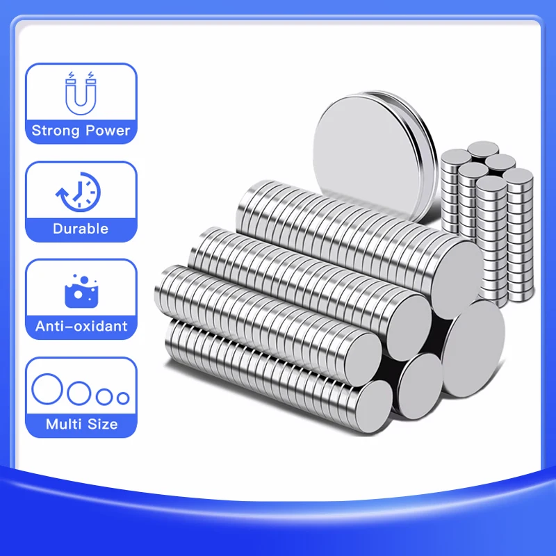 

Super Powerful Magnet Strong Round Disc Magnets for Fridge Whiteboard Education DIY Craft 5x2 6x2 8x2 10x2 10x3 12x2 12x3 15x2