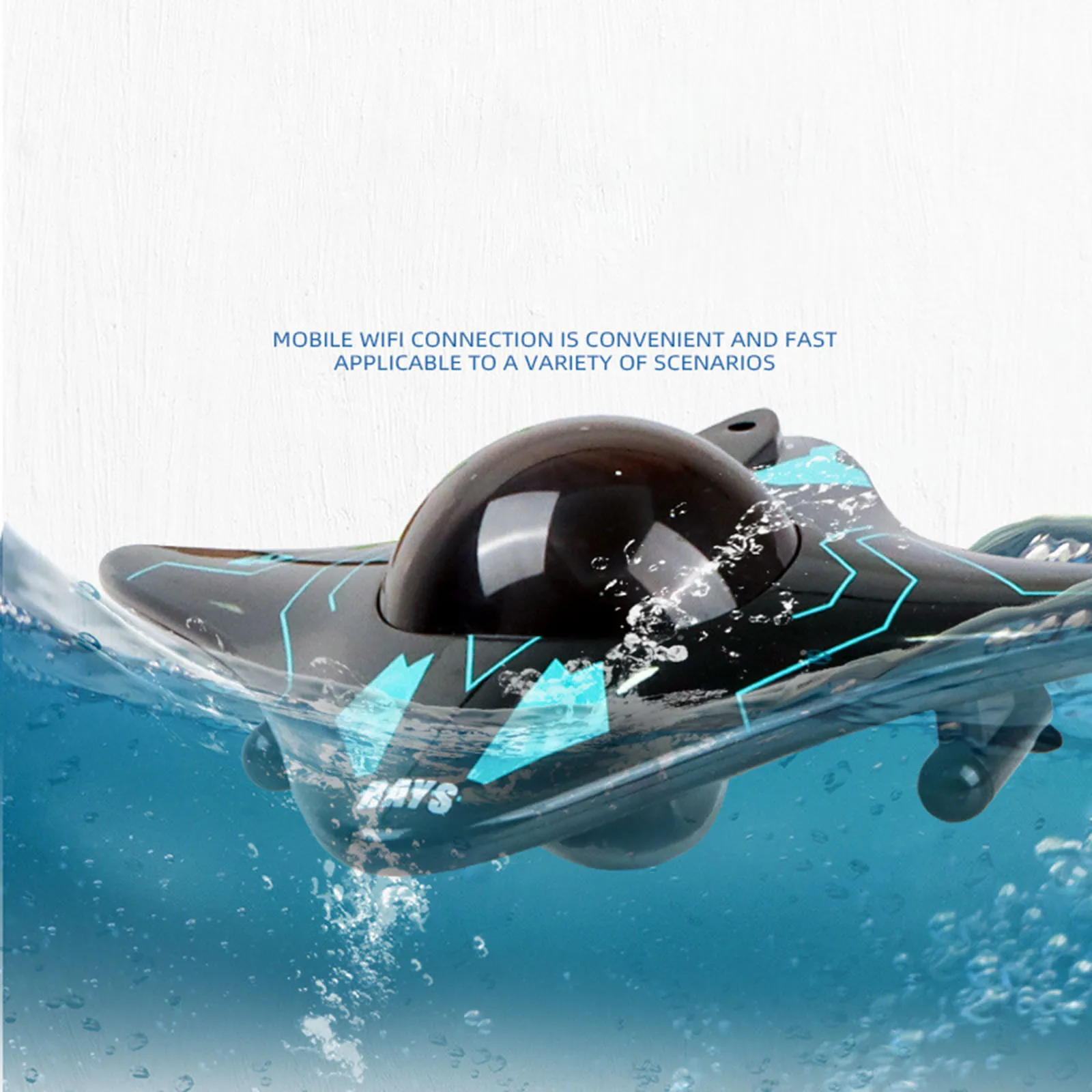 Remote Control Boat Birthday Gifts River Portable Lakes Real-time Transmission RC Submarine Toy RC Boat with Underwater Camera