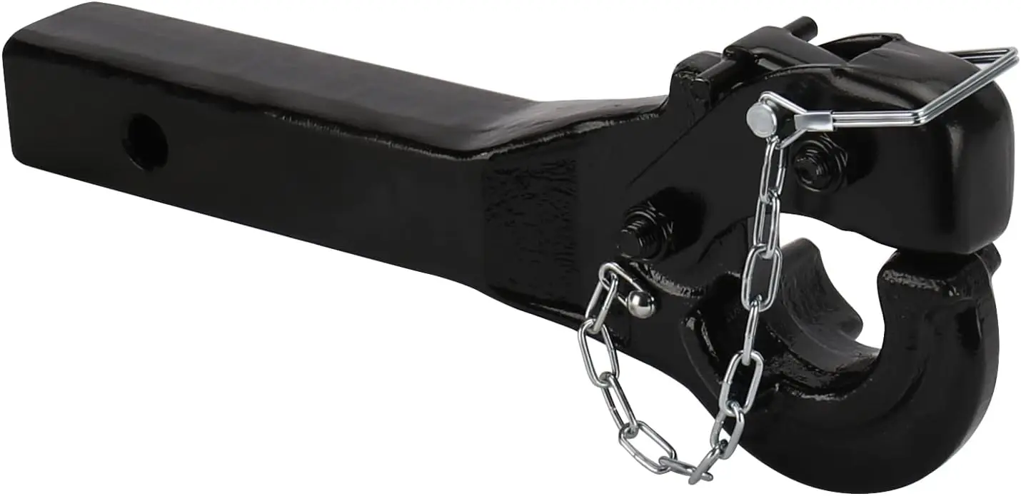 

10 Ton Pintle Hitch Receiver Hook for 2" Hitches, Heavy Duty Military Style, 20000 lbs Capacity