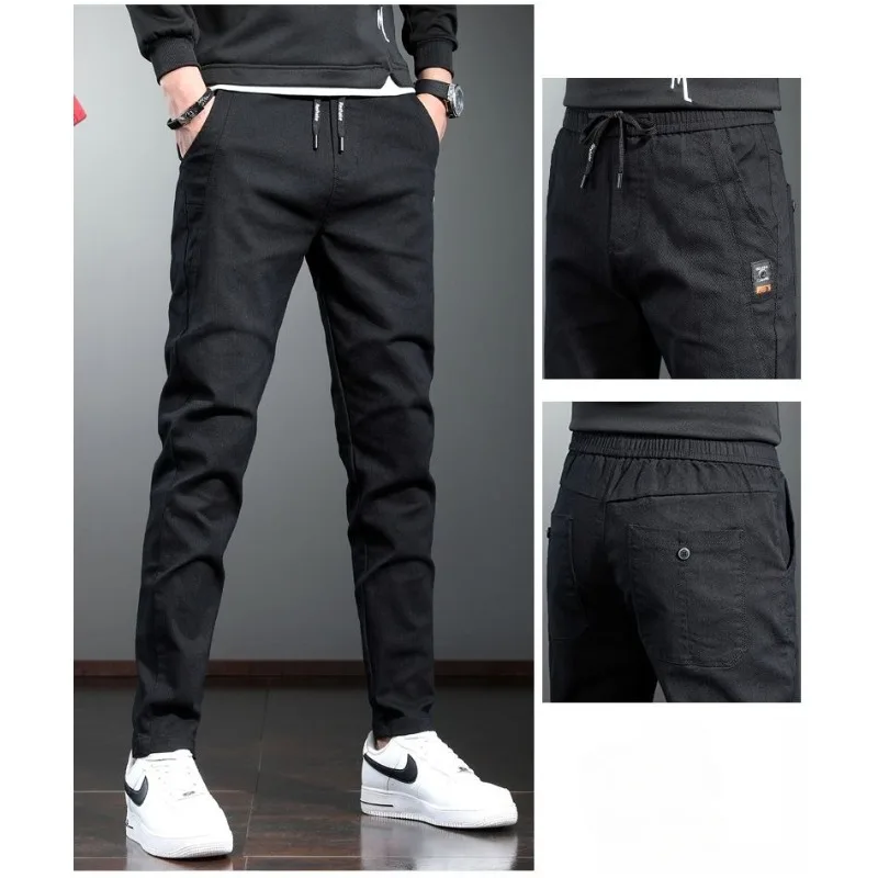 

2025 New Men Casual Slim Fit Suit Pants Male Elastic Waistband Blazer Elasticity Pants Loose Straight Harem Army Green Trousers