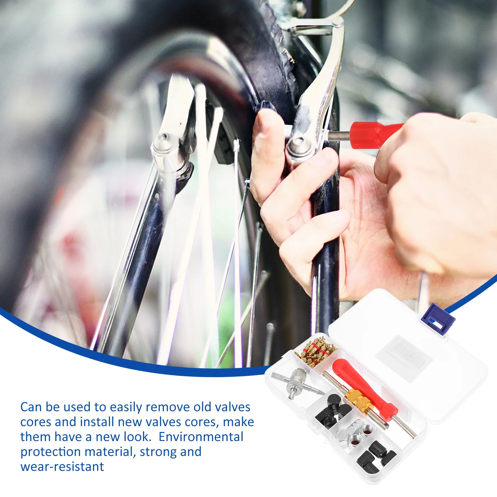 

1 set Tire Valve Core Tool Compact Lightweight Design For Easy Removal Installation High Grade Copper Stainless Steel Repair Set