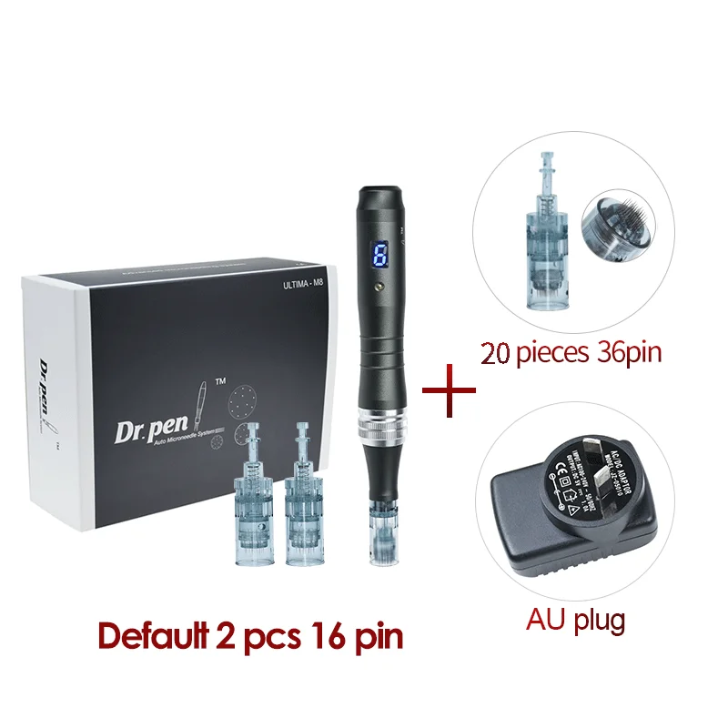 Dr pen Ultima M8 With 22 Cartridge Wireless MTS Derma Microneedle Pen Kit Professionals Use Beauty Machine Needle length 0.25 mm image 3