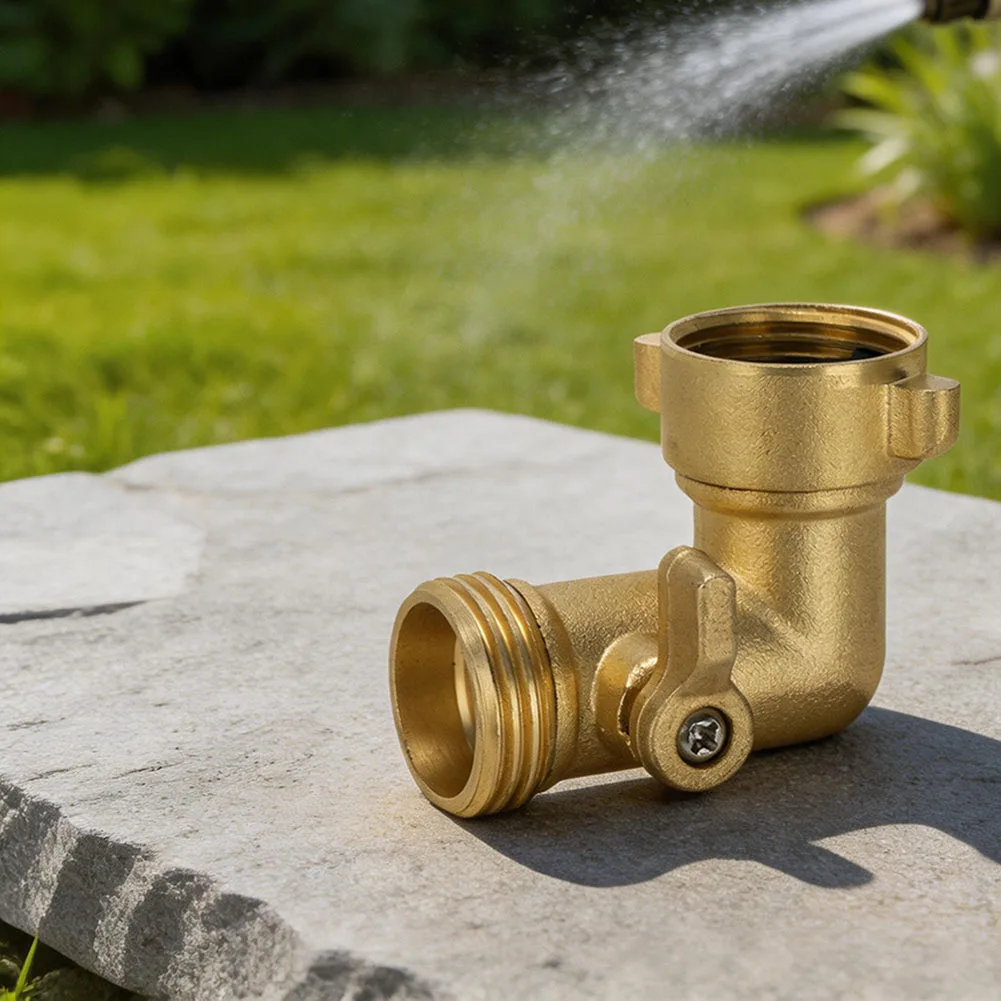 Single-way Elbow Joint Brass Angle Valve Connector With Switch For 6-point For AMERICAN Threaded Interfaces Fvalve Joint