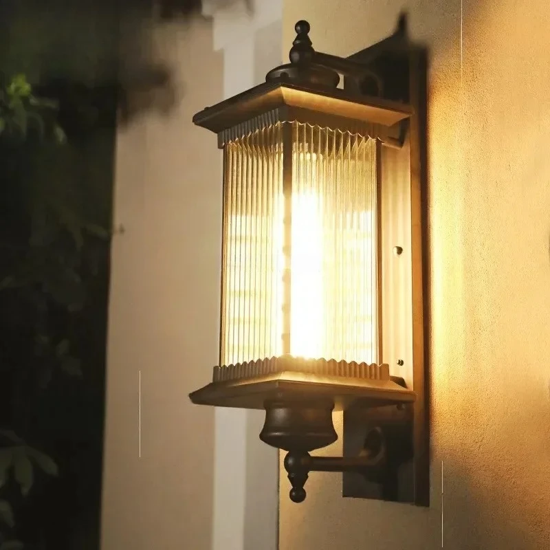 Outdoor Retro Waterproof Wall Lamps Balcony Courtyard Gate Corridor Exterior Wall Light Villa Landscape Decor Lighting Sconce