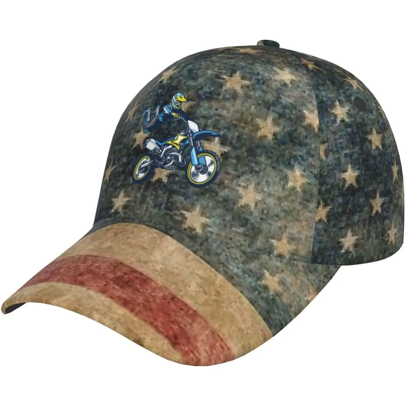 

Got Dirt Bike Мотокросс Гоночный флаг Snapback Кепка Папа Шляпа Регулируемая бейсболка Классические шляпы-поло Черный