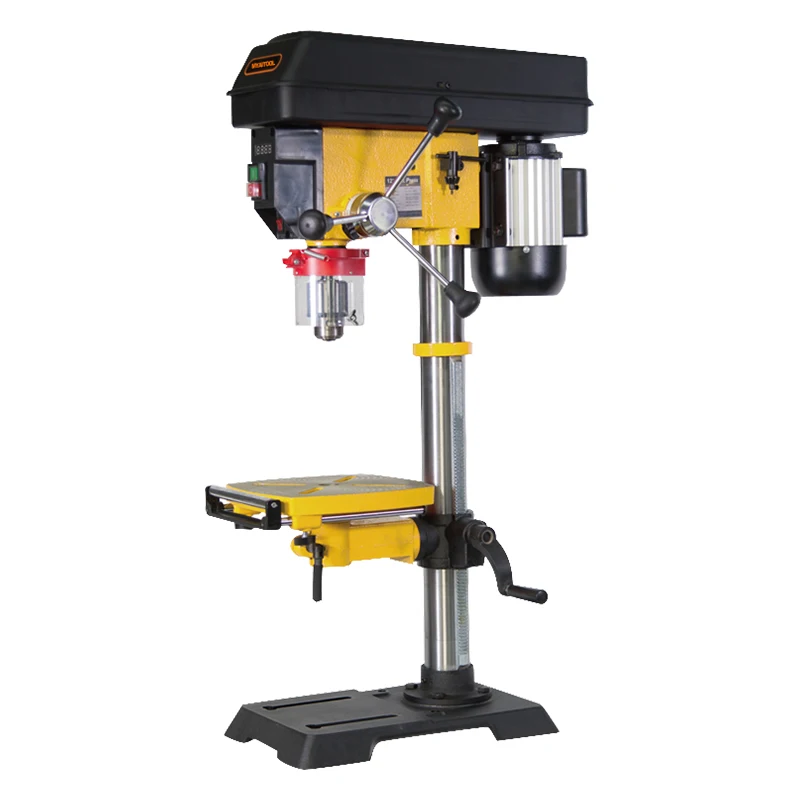 

Electric Power 550W bench drill woodworking 95cm height horizontal drilling press machines with 16mm chuck adjustable table tilt