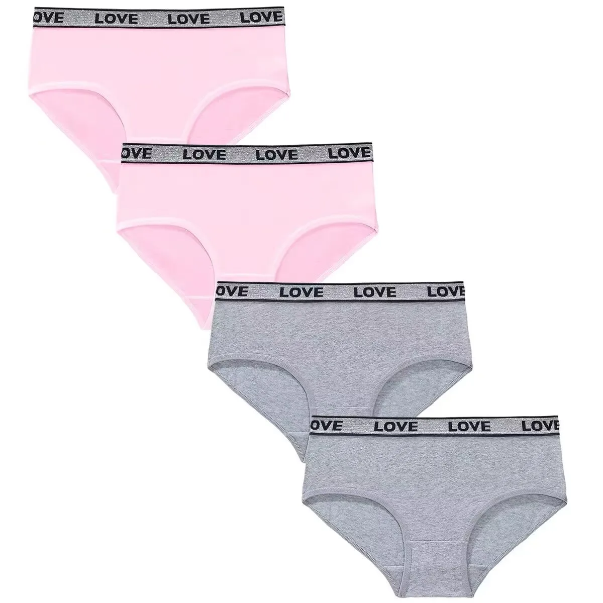 4Pc/Lot Girls' Soft Cotton Underwear Bring Cool Breathable Comfort Experience Panty 8-14Year