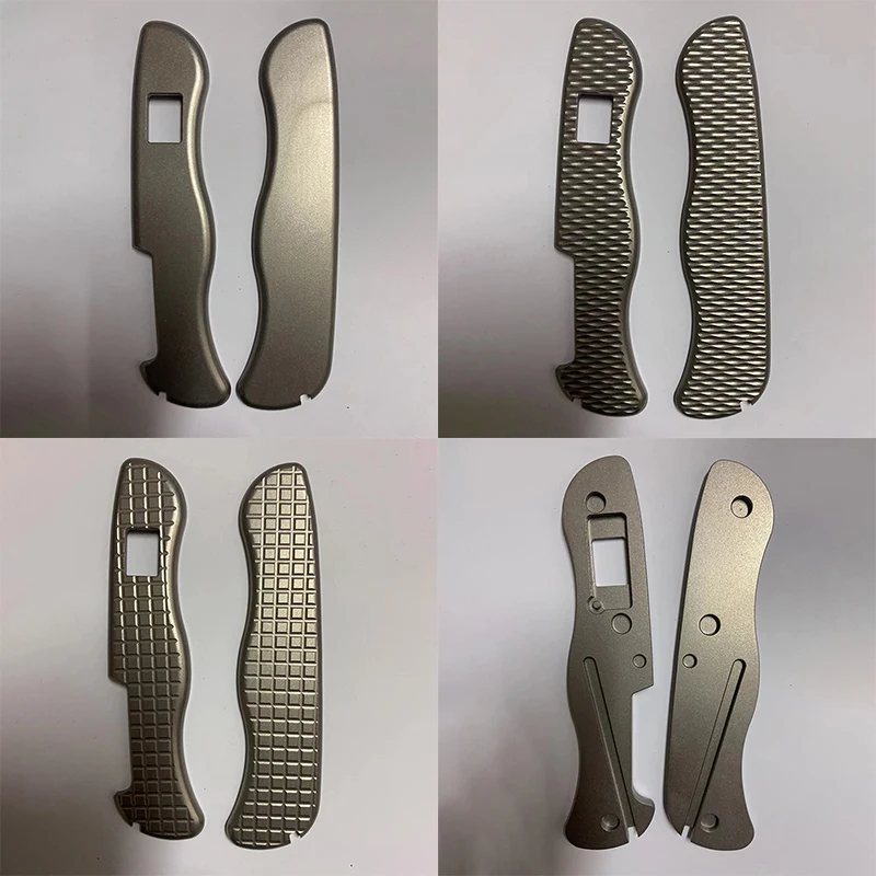 

1 Pair 3 Types Titanium Knife Handle Scales For 111MM Victorinox Swiss Army Outrider Knives With Axis Lock Hole Grip DIY Making