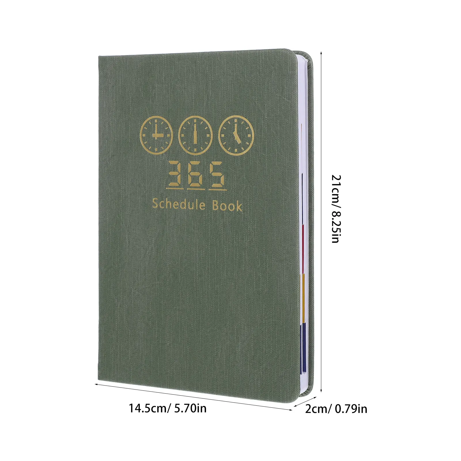 2026 Organizer Notebook A5 Green Hardcover Planner Monthly Weekly Views Personal Project Journal Appointment Book for Work Study