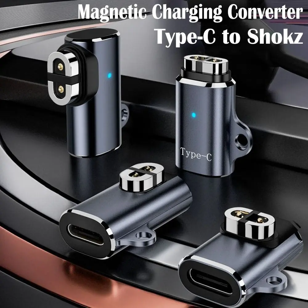 Bone Conduction Headphone Charging Adapter LED Indicator Aluminium Alloy Magnetic Charger Stable for Shokz AS800/S803/S810/AS700