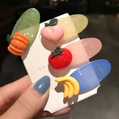 

2020 New Hair Accessories For Fashion Women Girls Cartoon Hair Clip Fruit Strawberry Headwear Hairpin Hair Styling Tools