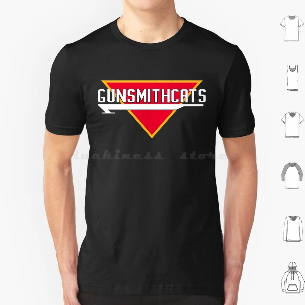 Camiseta de algodón con estampado de Gunsmith Cats para hombre y mujer, camisa con estampado artesanal de Gunsmith Cats, Gunsmithcats, Rally Vincent, Minnie, May, Cz 75, riel corto