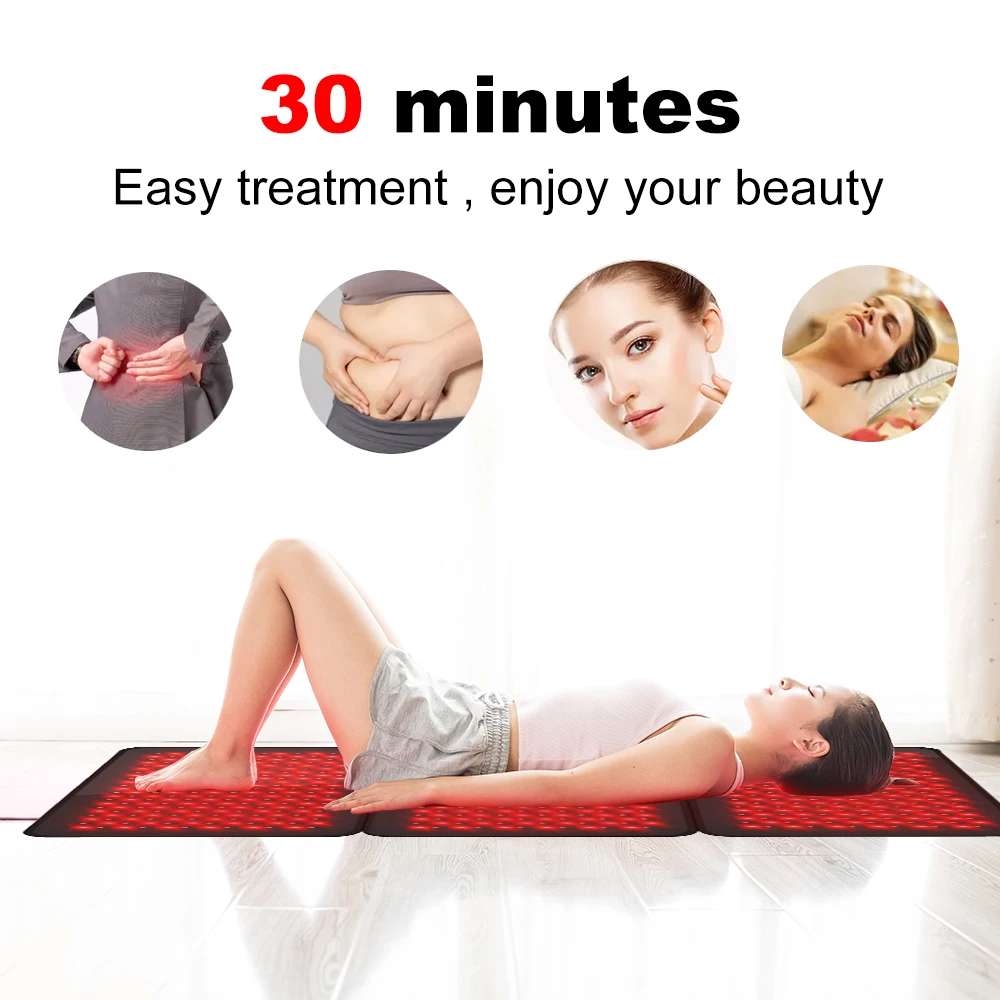 660nm Red Light Therapy Belt 850nm Near Infrared Light Therapy Wrap for Back Shoulder Waist Muscle Pain Relief  Women Men Gift