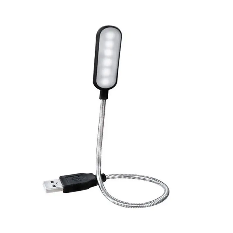 Portable USB LED Mini Book Light Reading Light Flexible 6LEDS Lamp USB Lamp For Power Bank Laptop Notebook PC Computer