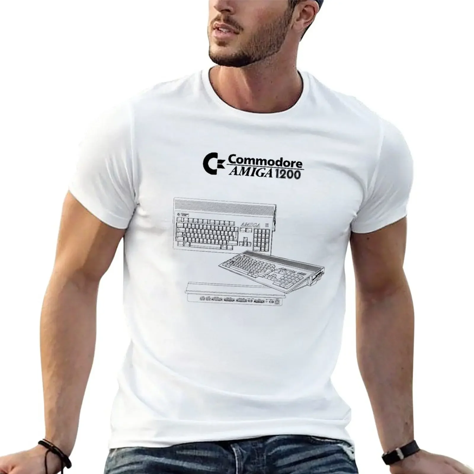 T Shirts for Men Commodore Amiga 1200 T-Shirt Summer Tops Oversized Men Clothing Graphic Oversized Harajuku Summer Funny New