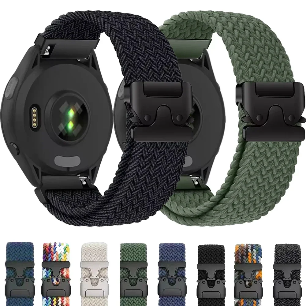Nylon Strap for Garmin Vivoactive 5 6/Active 6 5/Move Trend/Venu 3 2 Sport Wristband for Forerunner 55 165 265 255 955 965 Strap