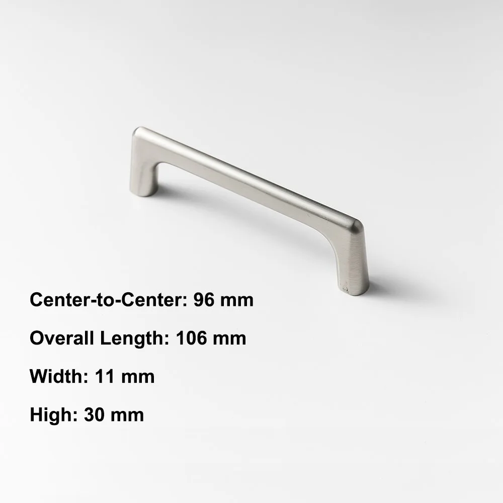Zinc Alloy Cabinet Door Handles Matte Brushed Finish Silver Tone Cabinet Knobs Single and Dual Hole Modern Minimalist Style