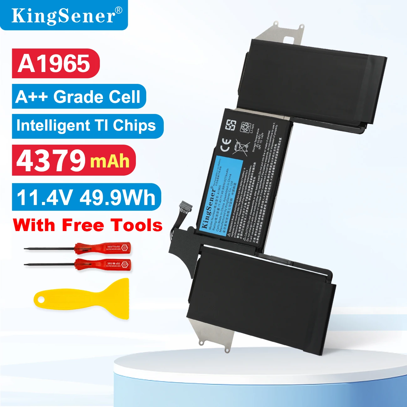 KingSener-batería modelo A1965 para ordenador portátil, pieza de PC de 49,9 Wh para APPLE MacBook Air de 13 pulgadas, A1932, 2018, año 2019, A2179, principios de 2020, EMC 3184, EMC3302, 020-02455