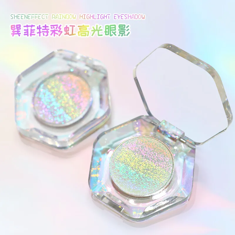 SheenEffect Rainbow Highlight Eyeshadow chameleon pigment Highlighter Transferproof Makeup Cosmetics