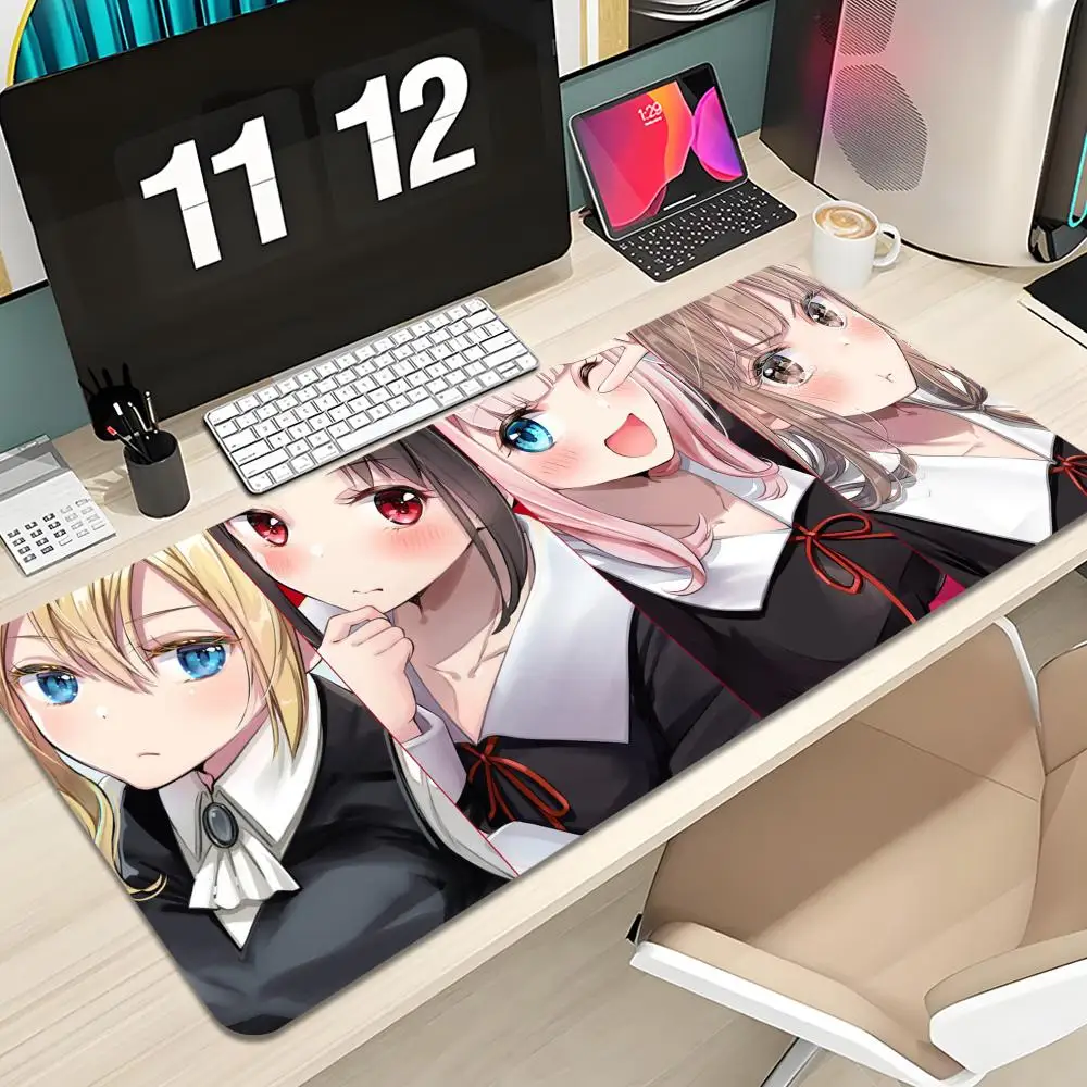 

Kaguya Sama love is war Shinomiya Mouse Pad Keyboard Mousepad lauge 1200X600 mm Desk Mat PC Gamer Office Carpet Home Table pad