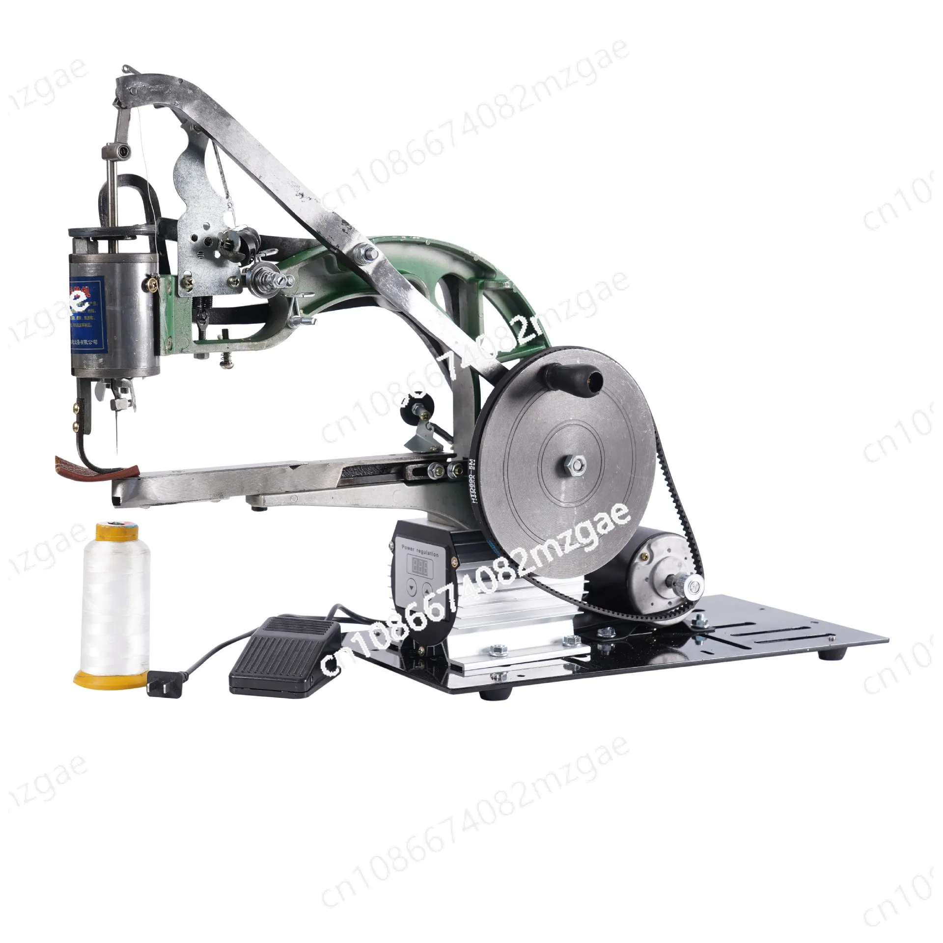 Electric and Hand-crank Shoe Sewing Machine Desktop Shoe Leather Repair and Sewing Machine Speed Adjustable no iron frame