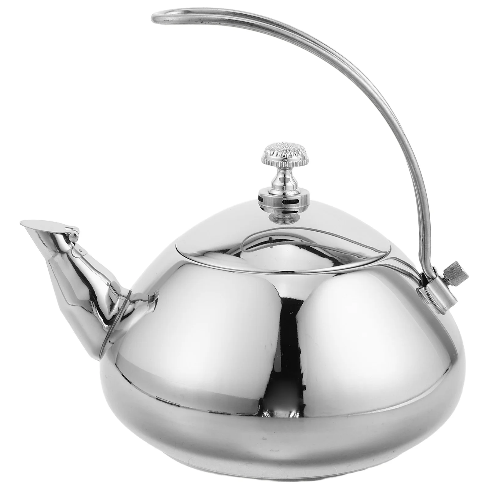 

Induction Kettle for Cooktop with Cover Household Teapot Silver Desktop Chinese Office