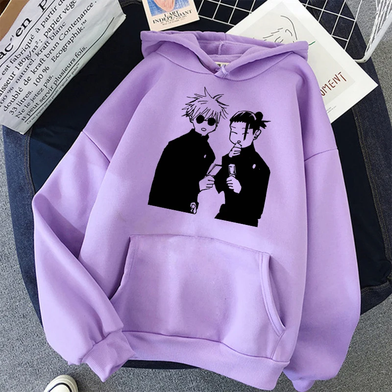 hip hop Japanese Anime Manga Jujutsu Kaisen Hoodies Hoodie Cartoon Gojo Satoru Yuji Itadori Sweatshirt Unisex Hoodies