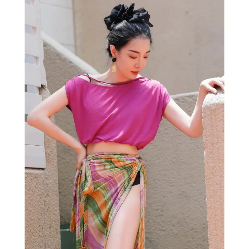 

Customized Modal Top Belly Dance Oriental Dance Practice Dress Belly Dancewear Dancer Costume Exotic Festival Clothing