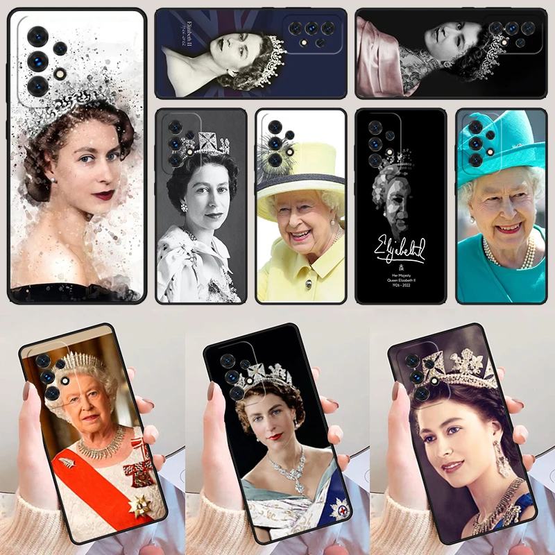 

England Queen Elizabeth II For Samsung Galaxy A52 A72 A73 A20e A21S A50 A70 A11 A12 A42 A31 A40 A51 A71 A32 A80 A91 Phone Case