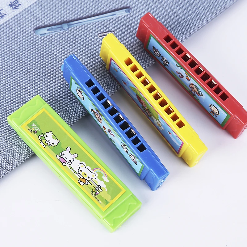 1PC Children\'s Mini Ten-hole Harmonica Toy Primary School Students Beginners Blowing Musical Instruments Harmonica Gift