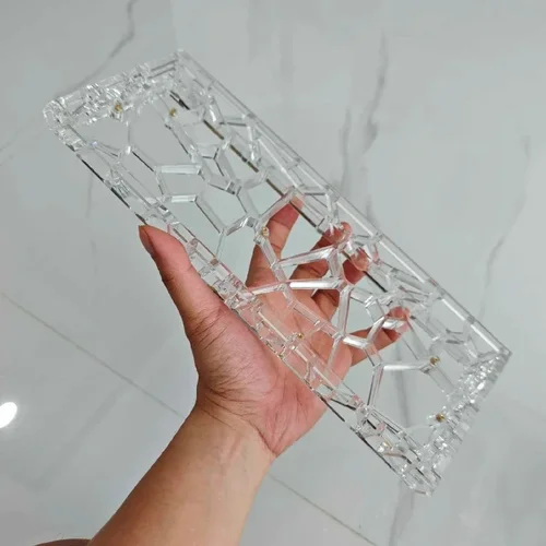 Imagen 2 del producto Funda para teclado GH60, transparente, hueca, 60% diseños de teclas, carcasa para teclado para Holy60/MAD60/GT60/Wooting60HE/win60, regalo personalizado DIY