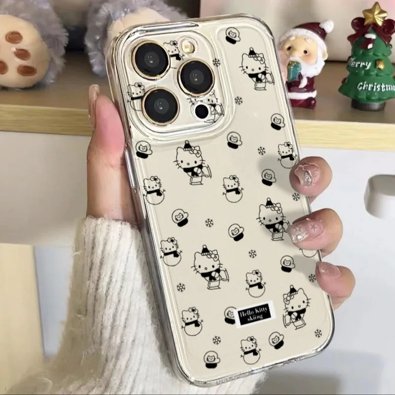 Ski Hello Kitty Suitable For Apple 15promax Phone Case X New Iphone 14 Pro Cartoon 13 Creativity 12 Fashion Cute Kawaii Classic