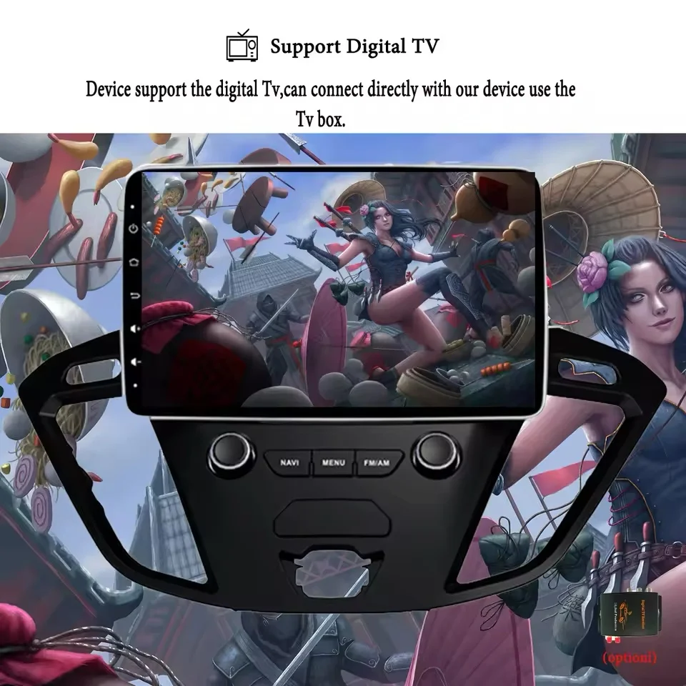 9\'\' Android 14 8G Ram Car Auto Radio Stereo Music Video PC Tablet Headunit For Ford Tourneo Transit Custom 2013 - 2018 CarPlay