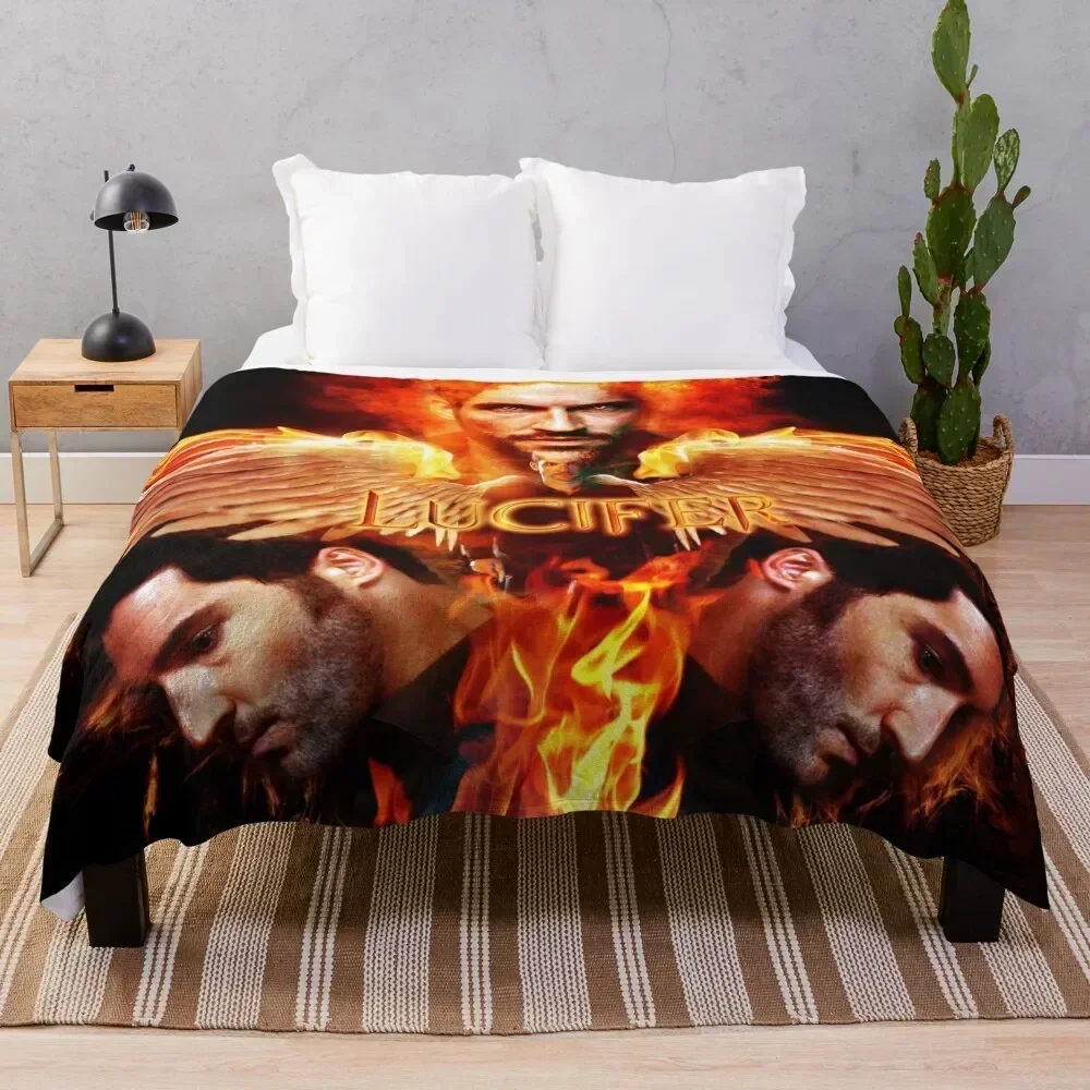 

Lucifer Fire Wings Throw Blanket Soft Plush Blanket as Housewarming Gift