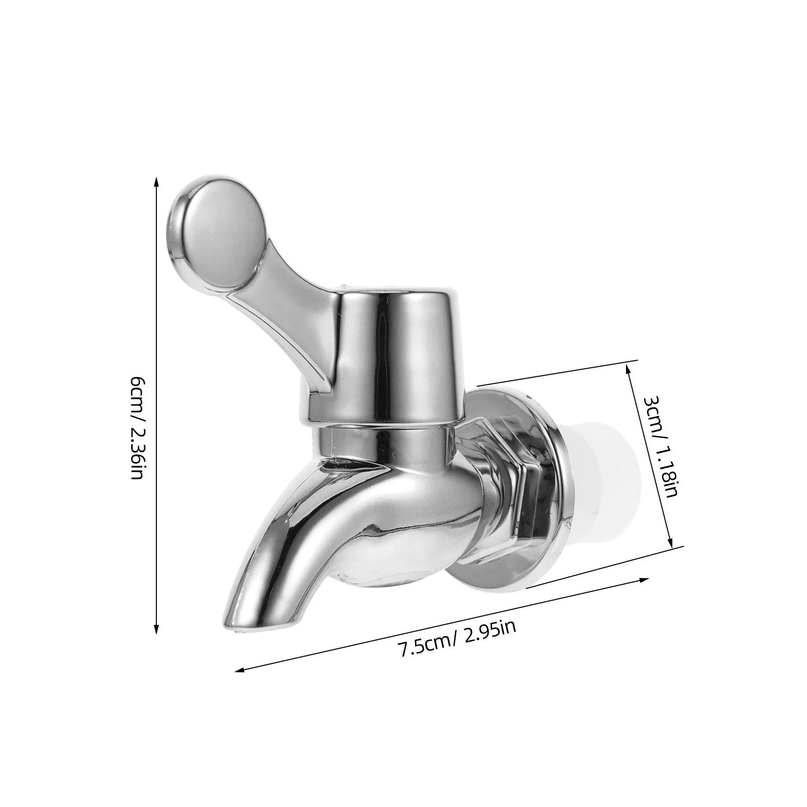 استبدال حنفية موزع المشروبات لفتحات 17-21 مللي متر مادة متينة فضية اللون منازل مكاتب المطاعم أجزاء المشروبات الباردة #3