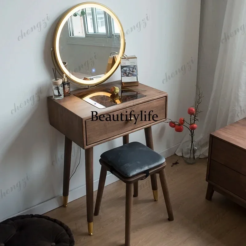 PPP  Tall Dresser Bedroom Hairstyle Modern Vanity Makeup Desk Led Lights Storage Locker Mirror with Jewelry Cabinet Sleep