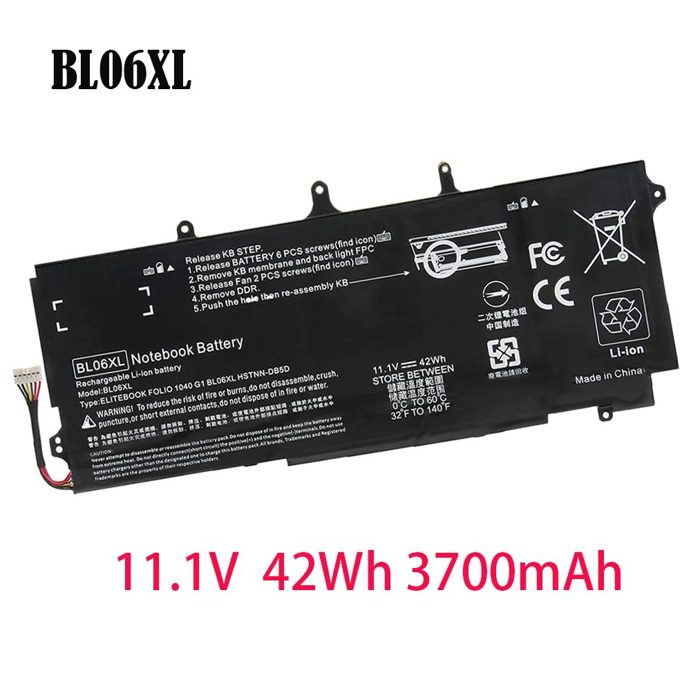 Imagem -02 - Bateria do Portátil para hp Elitebook Folio Bl06xl 1040 g1 g2 Hstnn-db5d Hstnn-ib5d Hstnn-w02c 7222362c1 722236171 722236-271