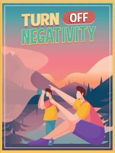 Metal plaque vintage retro style Turn Off Negativity Classic tin door sign tin sign