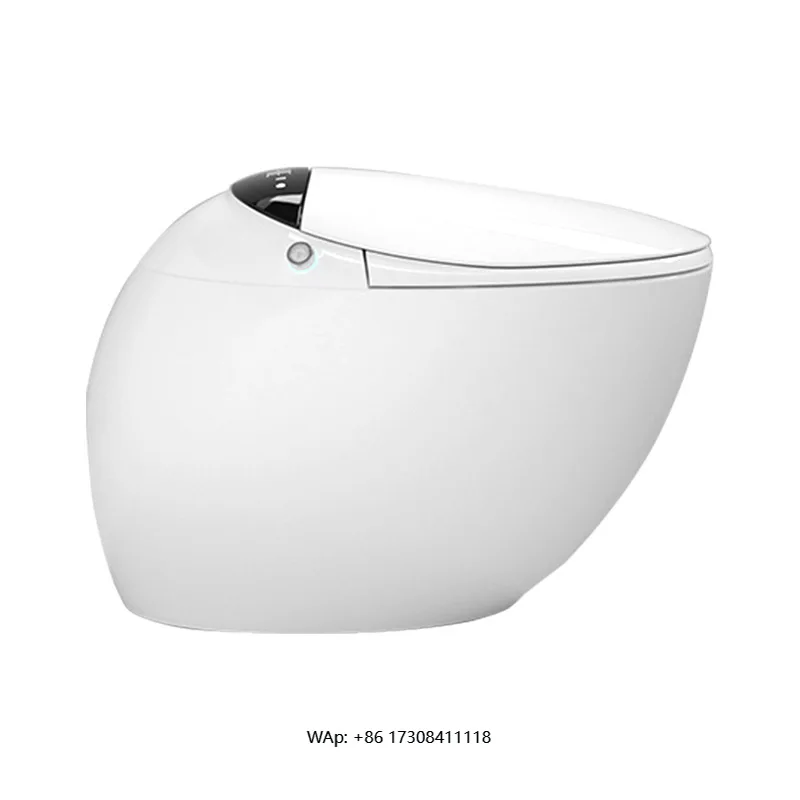 

Egg Shape Smart Toilet Foot Sensor One-Piece Smart Toilet Seat Auto Flush Warm Air Drying Heated Seat Smart Toilet Intelligent