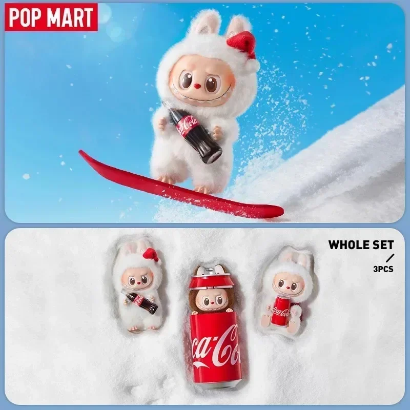 POP MART LABUBU THE MONSTERS COCA-COLA serie vinilo cara caja misteriosa genuina caja ciega Guess Bag juguetes muñeca lindo adorno de escritorio