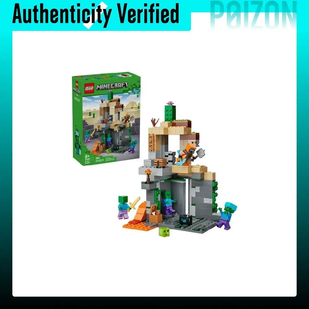 lego-minecraft-zombied-dungeon-box-included-plastic-building-blocks-284pcs-21587-abs-21587-abs