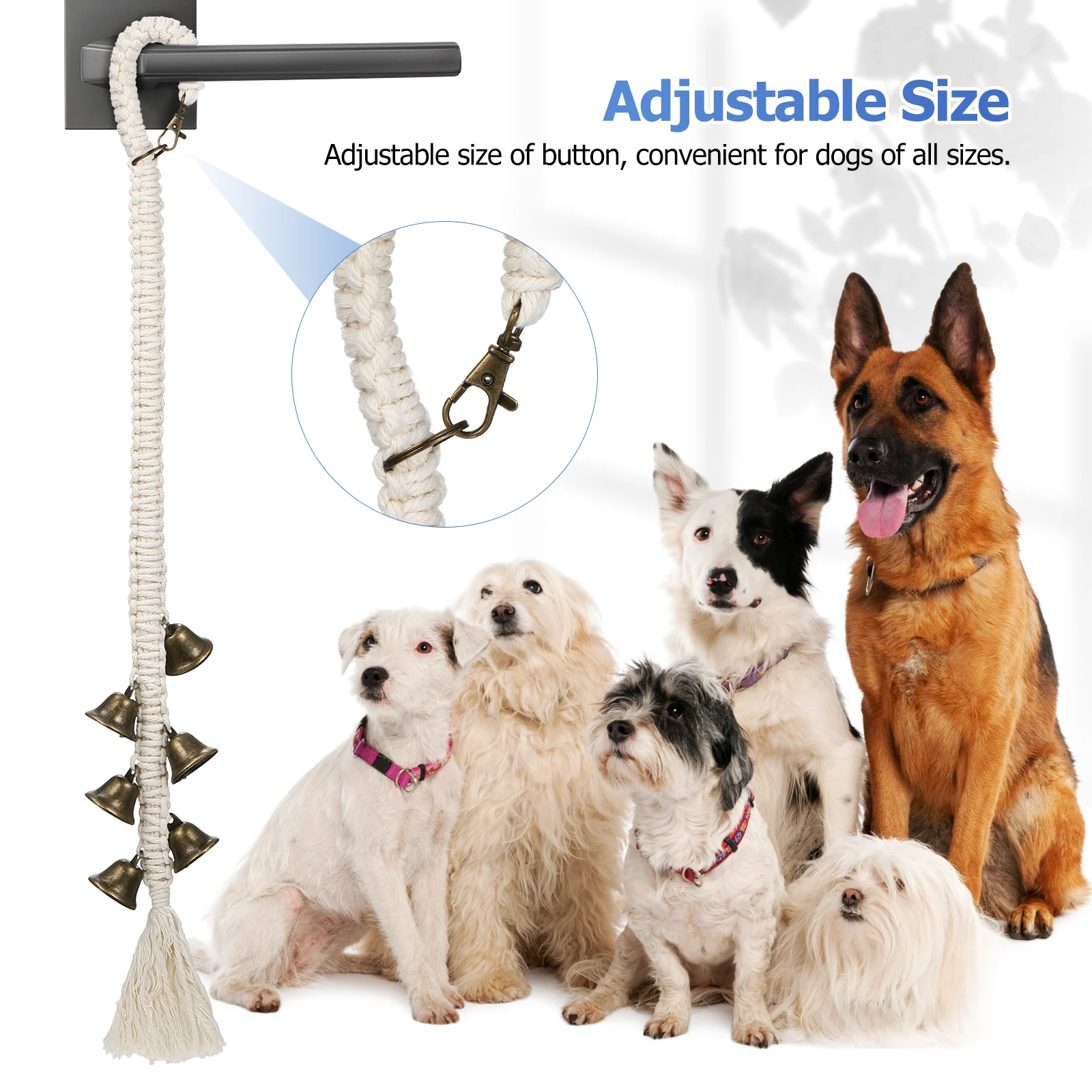 

2 Pcs Doorbell Rope Bells Dog Training outside Pet Doorbells for Dogs Indoor Elder