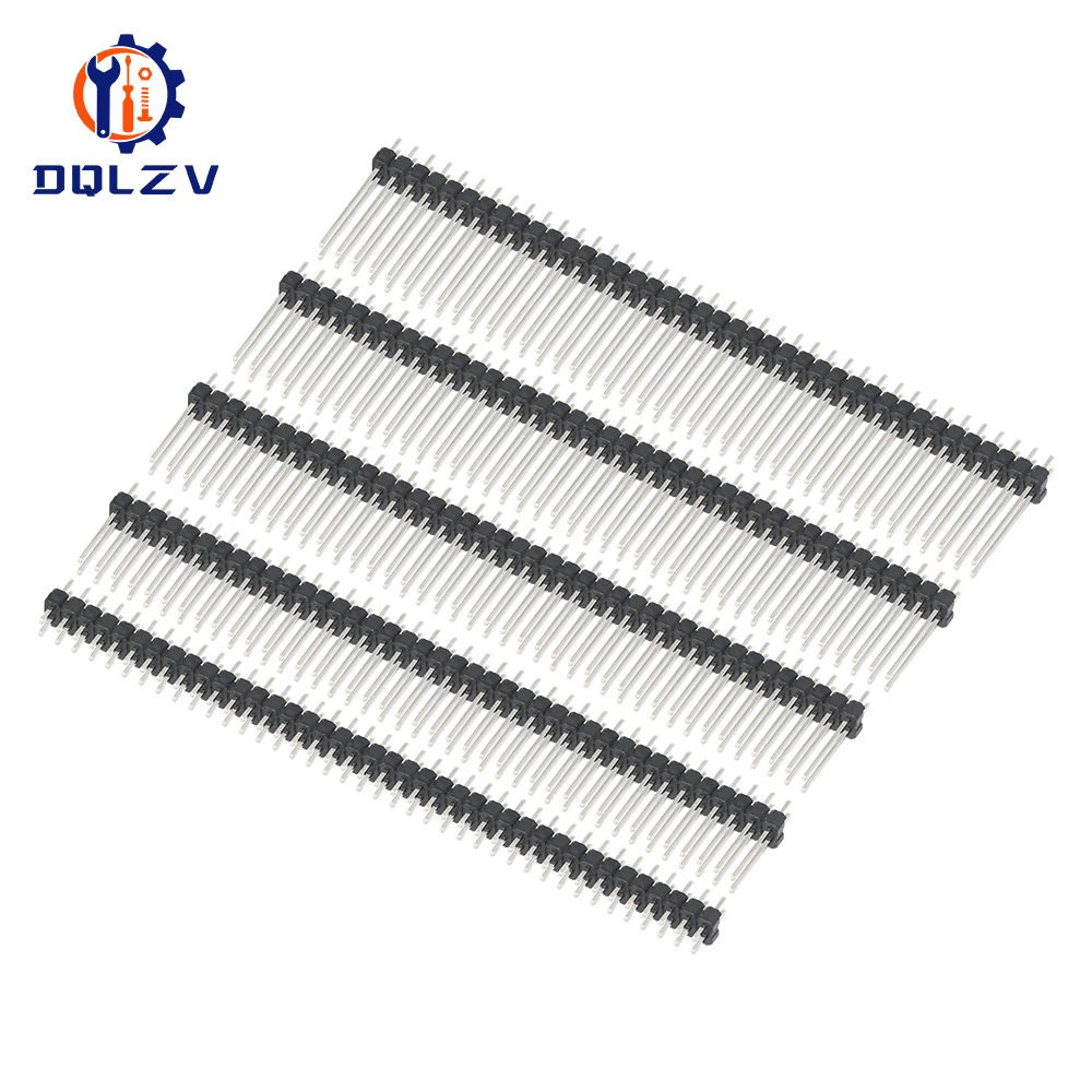 10PCS Single Double Row Male 1x40P/2x40P 2.54mm Height Long Breakable Pin Header Needle length 15 17 19 20 21 23 25mm NEW
