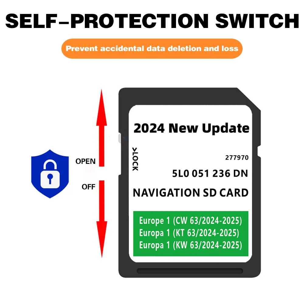 GEN2 MIB2 Octavia Amundsen GPS Navigation SD Card Map UK & Europe 2024-2025 for Skoda with Anti Fog Film