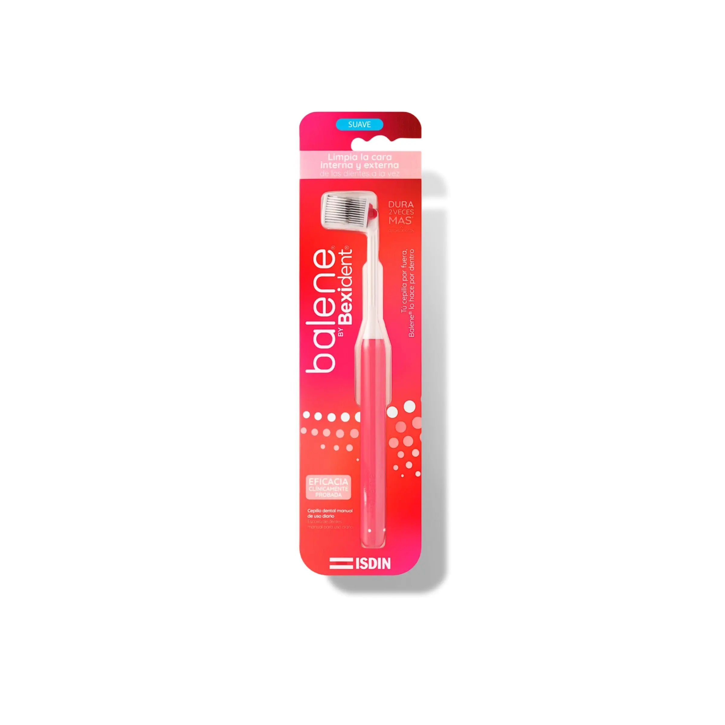 Isdin By Bexident Cepillo Dental Adulto Limpieza Cara Interna y Externa Color Coral