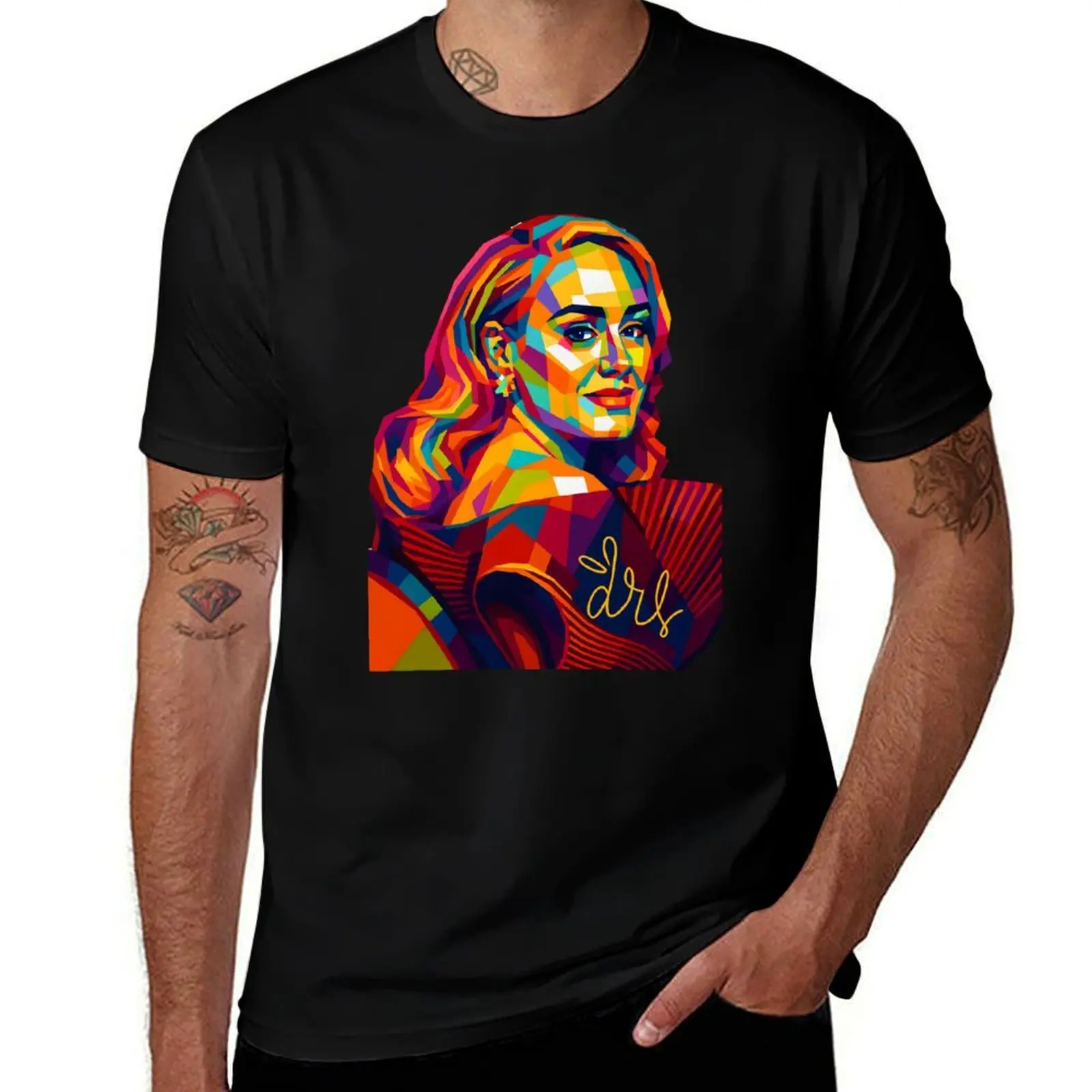 

Футболка Adele, одежда в стиле хиппи, быстросохнущая модная рубашка, одежда для мужчин