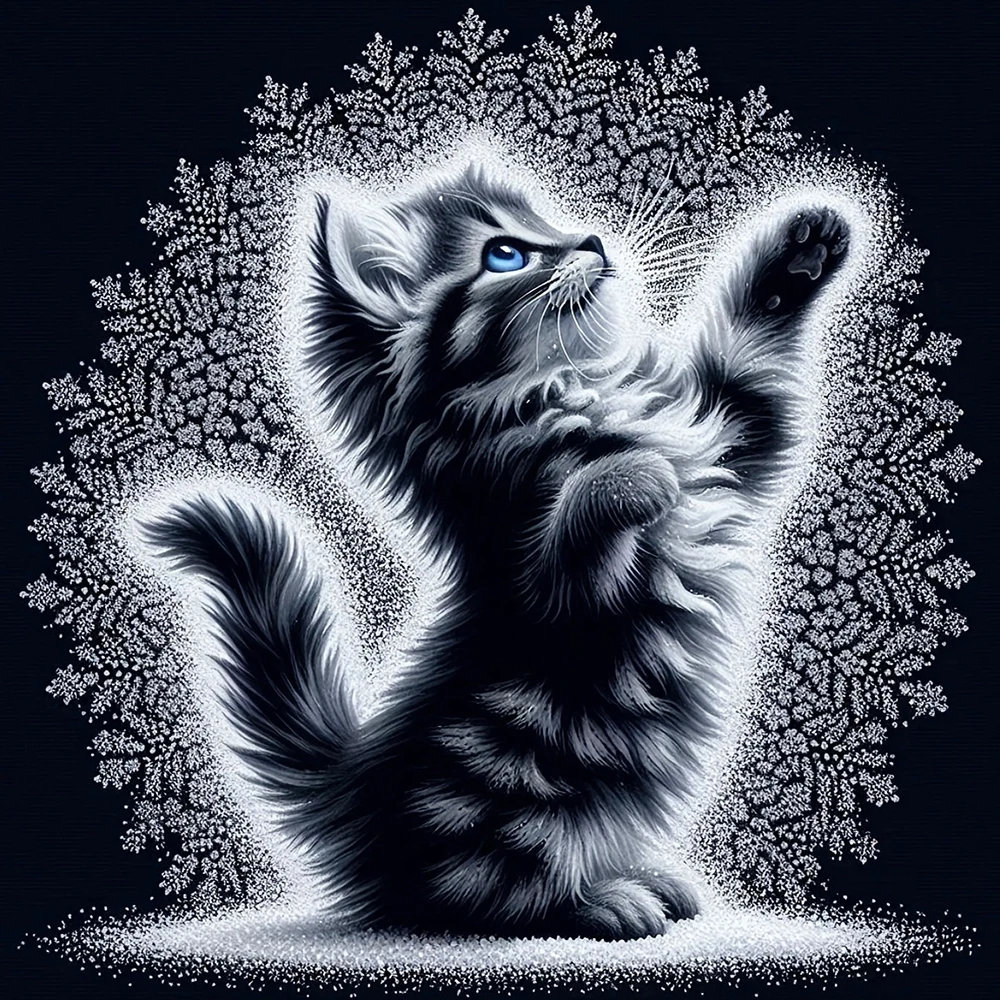 EverShine DIY Diamantmalerei Katze 5D Vollbohr-Stickerei Tier-Mosaik Kätzchen-Bild mit Strasssteinen Set Heimdekoration Geschenk