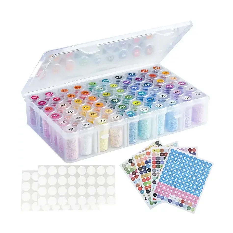 

Diamond Painting Tools And Accessories plastic box Stickers Diamond Art Kit Needle Arts Craft Cross Stitch Kit Printed